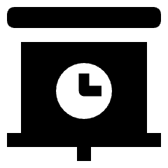 Presentation Clock Icon from Nova Solid Set
