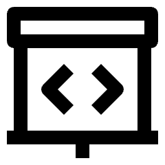 Presentation Code Bracket Icon from Nova Line Set