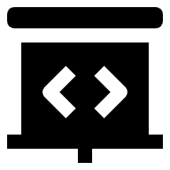 Presentation Code Bracket Icon from Nova Solid Set
