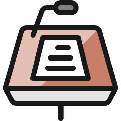 Presentation Desk Notes Icon from Ultimate Colors Set