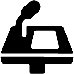 Presentation Desk Paper Icon from Ultimate Bold Set