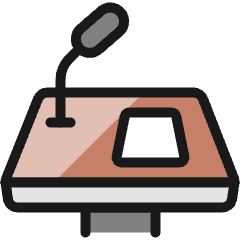 Presentation Desk Paper Icon from Ultimate Colors Set