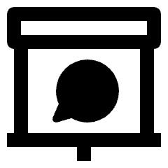 Presentation Message Icon from Nova Line Set