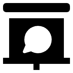 Presentation Message Icon from Nova Solid Set