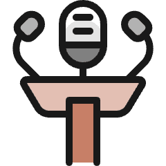 Presentation Microphone 1 Icon from Ultimate Colors Set