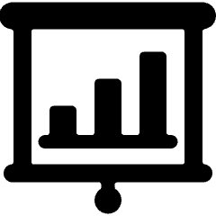 Presentation Projector Screen Bars Icon from Ultimate Bold Set