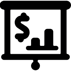 Presentation Projector Screen Budget Analytics Icon from Ultimate Bold Set