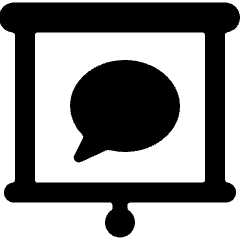 Presentation Projector Screen Chat Icon from Ultimate Bold Set