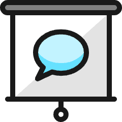 Presentation Projector Screen Chat Icon from Ultimate Colors Set