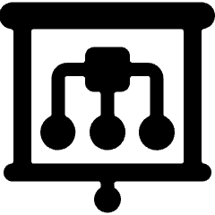 Presentation Projector Screen Hierarchy Icon from Ultimate Bold Set