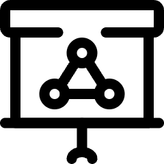 Presentation Projector Screen Hierarchy Icon from Ultimate Regular Set