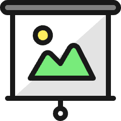 Presentation Projector Screen Image Icon from Ultimate Colors Set