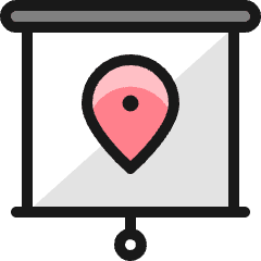 Presentation Projector Screen Pin Icon from Ultimate Colors Set