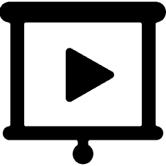 Presentation Projector Screen Play Icon from Ultimate Bold Set