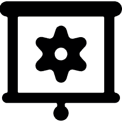 Presentation Projector Screen Settings Icon from Ultimate Bold Set