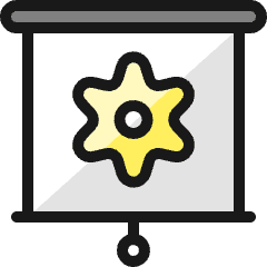 Presentation Projector Screen Settings Icon from Ultimate Colors Set