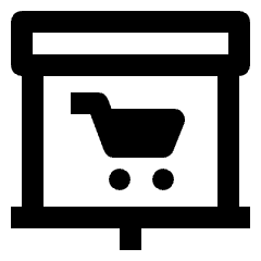 Presentation Shopping Cart Icon from Nova Line Set