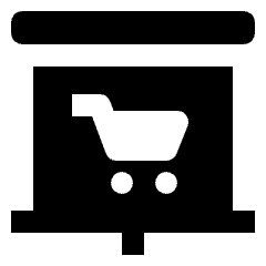 Presentation Shopping Cart Icon from Nova Solid Set