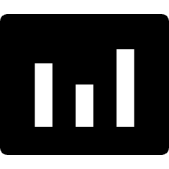 Presentation Square Bar Chart Icon from Nova Solid Set