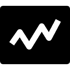 Presentation Square Line Chart Icon from Nova Solid Set