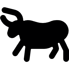 Primitive Symbols Bull Icon from Ultimate Bold Set