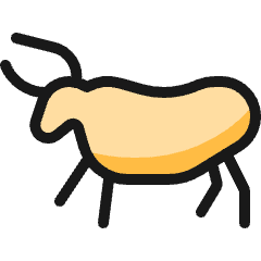 Primitive Symbols Bull Icon from Ultimate Colors Set