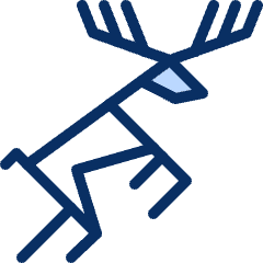 Primitive Sign Deer 1 Icon from Cyber Duotone Set