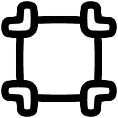 Crop Marks Icon from Plump Line Set