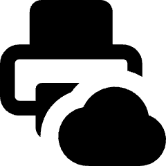 Cloud Printing Icon from Core Remix Set