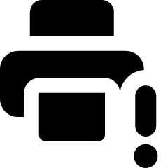 Print Error Icon from Core Solid Set