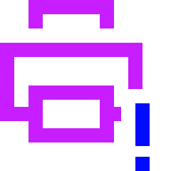 Print Error Icon from Sharp Neon Set