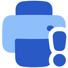 Print Error Icon from Plump Flat Set