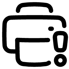 Print Error Icon from Plump Line Set