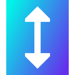 Print Fit Vertical Icon from Sharp Gradient Set
