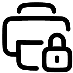 Print Lock Icon from Plump Line Set