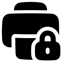 Print Lock Icon from Plump Solid Set