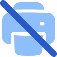 Print Off Disabled Icon from Plump Flat Set