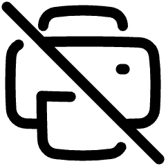Print Off Disabled Icon from Plump Line Set