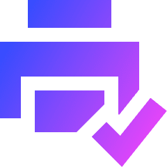 Print Printer Connected Icon from Sharp Gradient Set