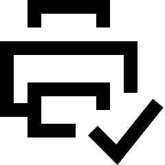 Print Printer Connected Icon from Sharp Line Set