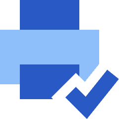 Print Printer Connected Icon from Sharp Flat Set