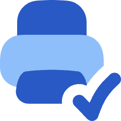 Print Printer Connected Icon from Flex Flat Set