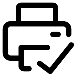 Print Printer Connected Icon from Core Line Set