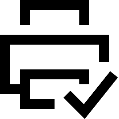 Print Printer Connected Icon from Sharp Line Set
