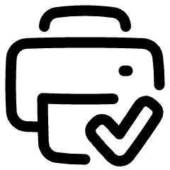 Print Printer Connected Icon from Plump Line Set