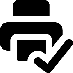 Print Printer Connected Icon from Core Solid Set