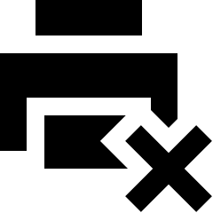 Print Printer Disconnected Icon from Sharp Solid Set