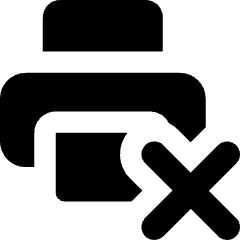 Print Printer Disconnected Icon from Core Solid Set