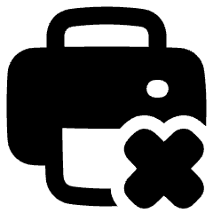 Print Printer Disconnected Icon from Plump Remix Set