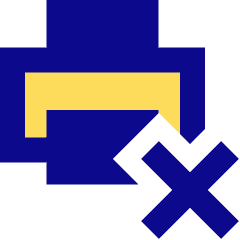 Print Printer Disconnected Icon from Sharp Pop Set